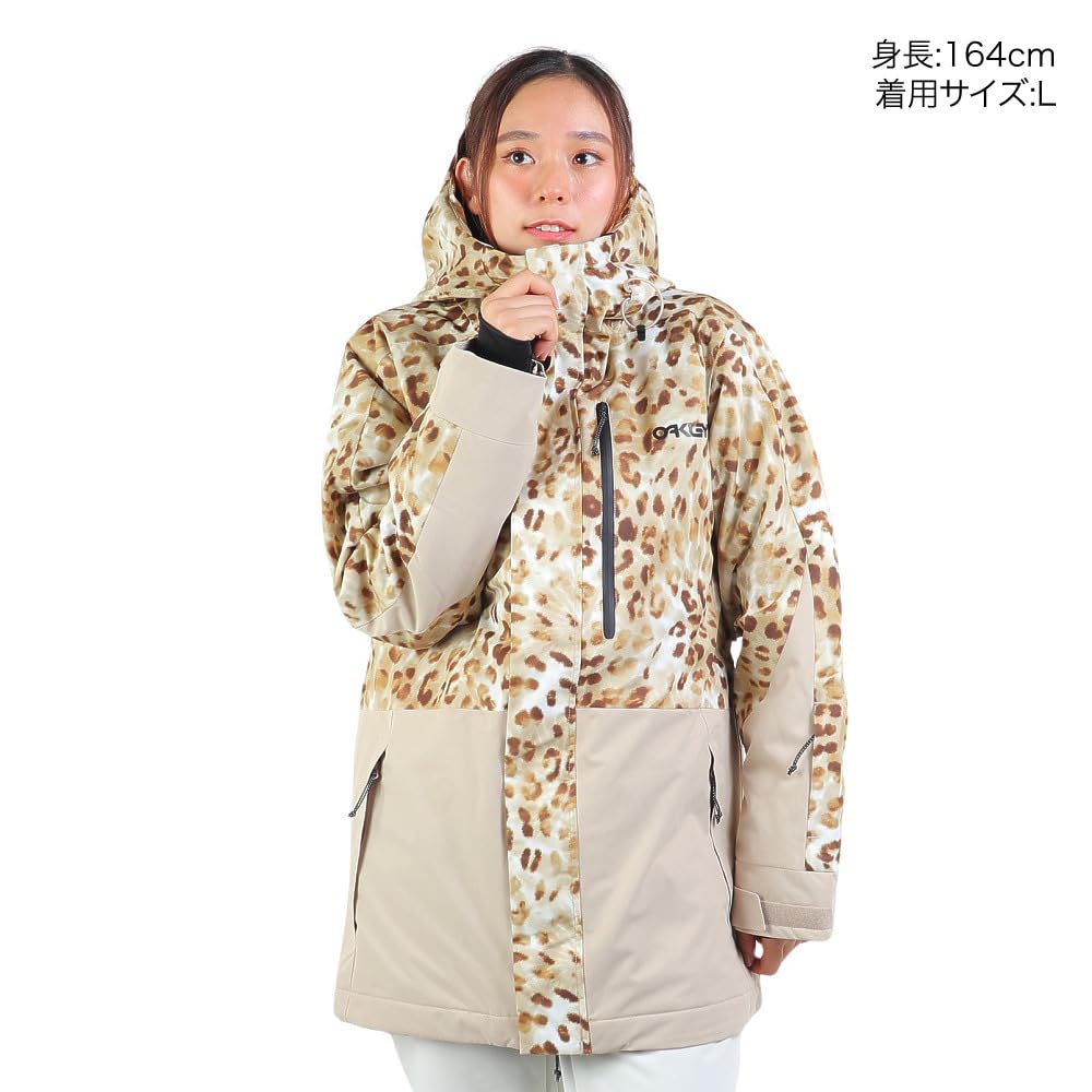 Oakley Women's Thermonuclear TBT Insulated Jacket, Cheeta Td Print, Large