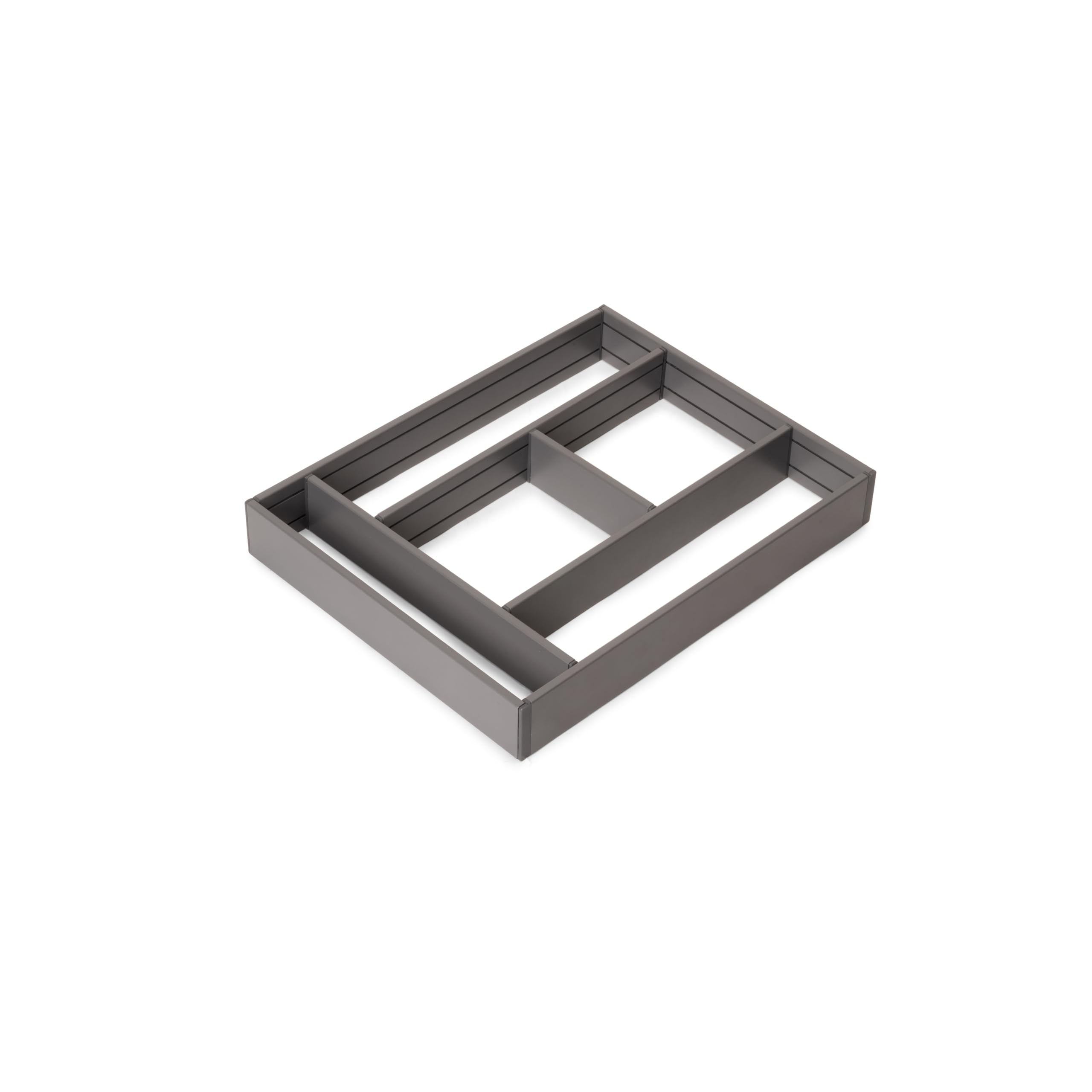 Emuca - Drawer organizer 450x500, drawer dividers made of aluminium, Anthracite grey