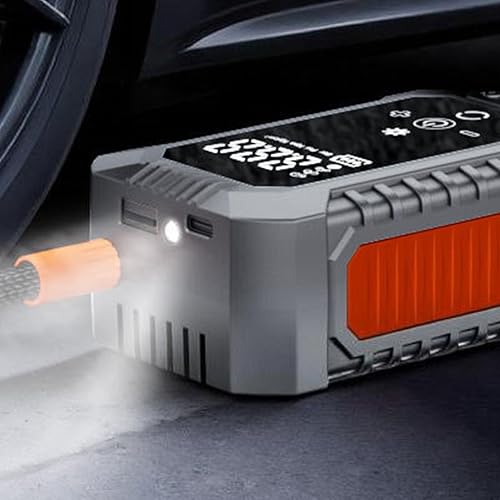 Miniatura 9 de Portable Air Pump, Car Tire Compressor with Digital Pressure Gauge, Compact Inflator for Bike Sedan SUV, Balls and Toys, Small Emergences Air Pump,