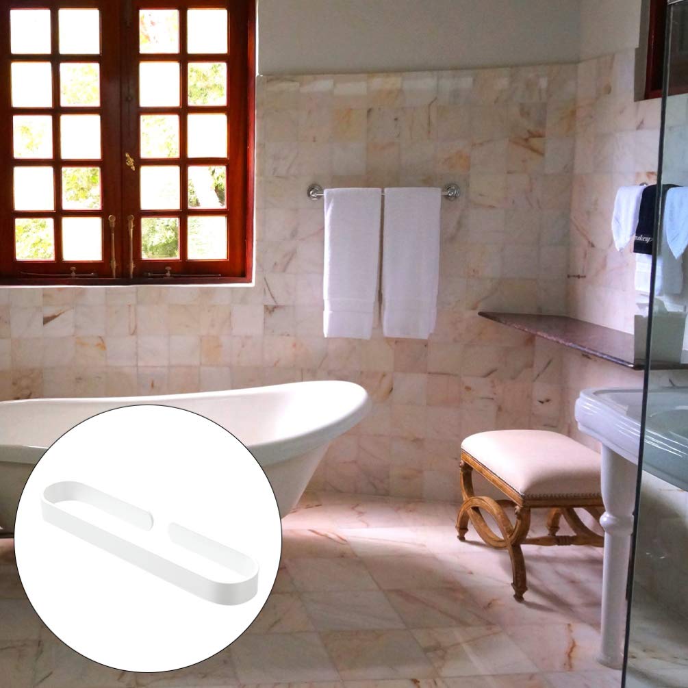 SOVORM Toallero de Acero Inoxidable con aro Negro para baño, toallero de Pared, Accesorios de baño (Negro, 40 cm) Toallero de Pared (Blanco, 40 x 7 cm) The New