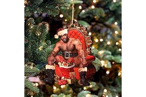 Christmas Tree Ornament | Acrylic Barry Santa Wood Decoration