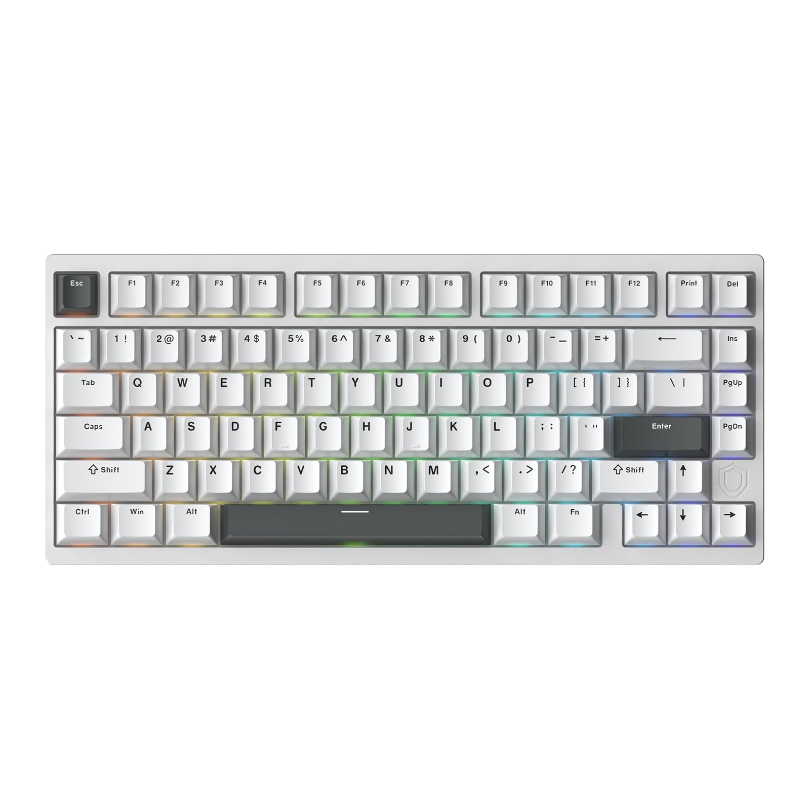 IROK MG75PRO 81 Teclas Teclado Mecánico con Interruptor Magnético con Cable, Efecto Hall, 8KHZ/ARGB/Aluminio CNC, Estructura con Junta de Estanqueidad Teclado para Juegos (Plata)