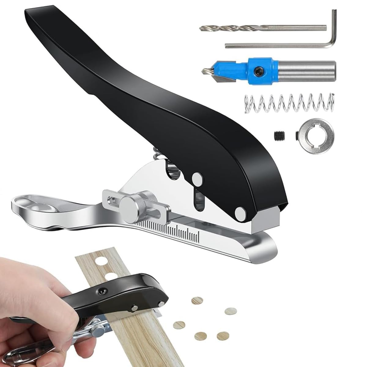 Serplex Heavy Duty Hole Punch - 8mm Manual Punch Tool -8