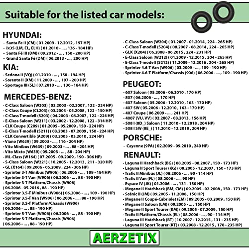 AERZETIX - C66312-2er-Satz Dichtringe, Einspritzdüsenhalter - kompatibel mit Audi, Vw, Seat, Skoda, Peugeot, Citroën, Renault, Kia, Mercedes-Benz, Porsche, Bmw OE-nummern 059130119