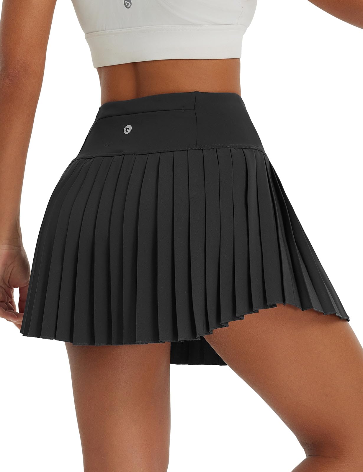 baleaf Pleated Tennis Skirt for Women with Shorts High Waisted Lightweight Athletic Golf Skort Skirts Zipper Pockets