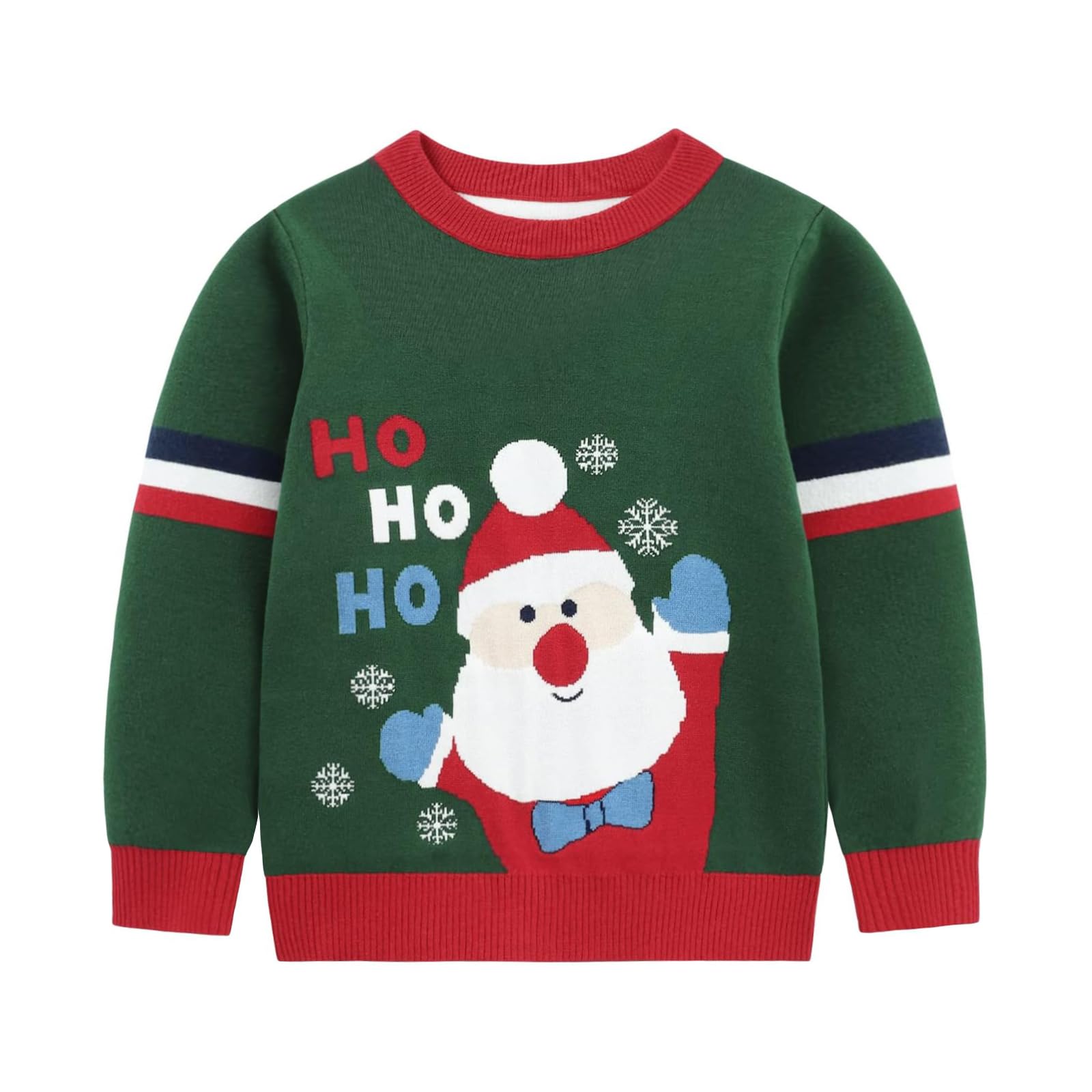 Christmas Toddle Baby Girl Boy Sweater Santa Claus Long Sleeve Pullover Christmas Sweater Unisex Knit Tops Outfits 2T-3T