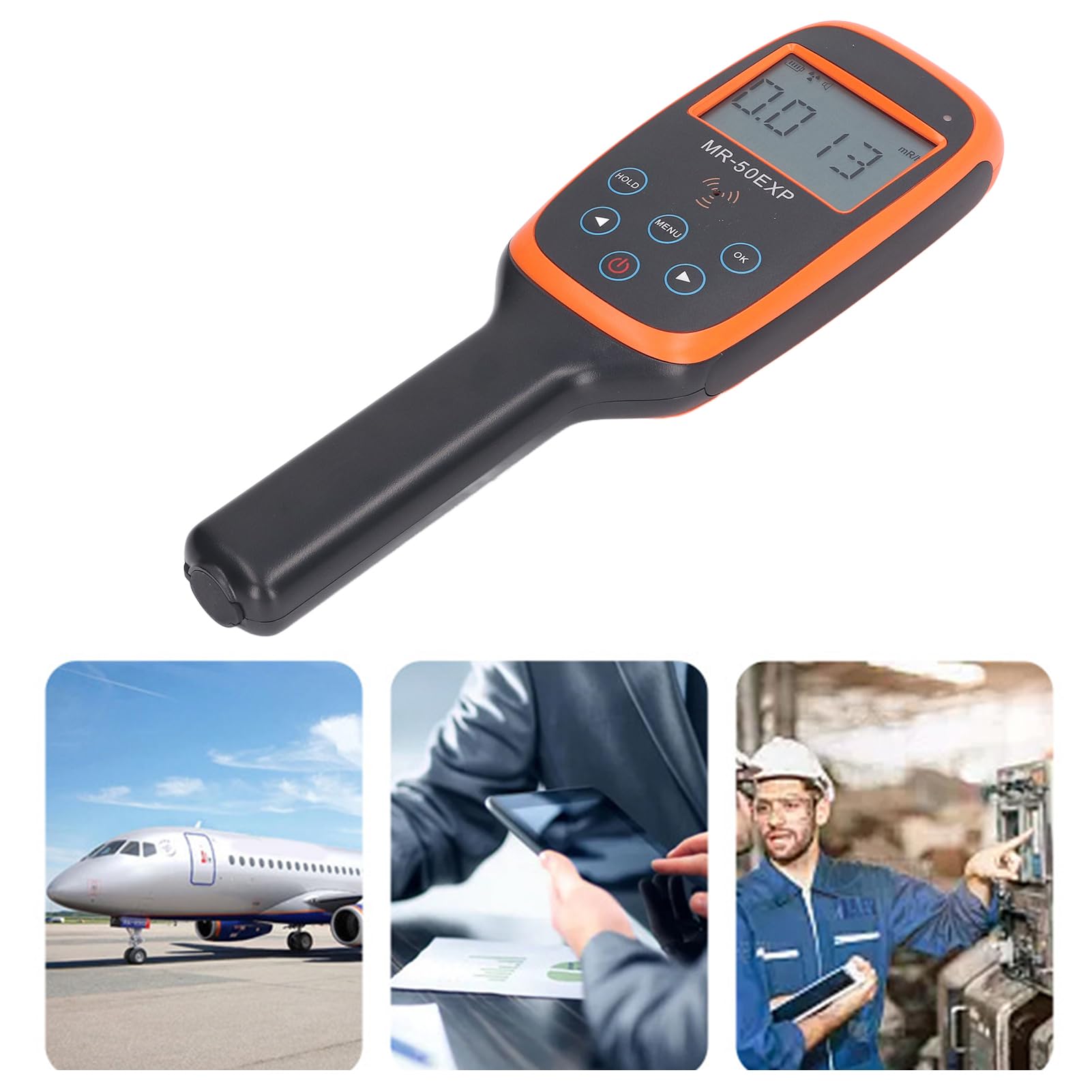 Geiger Counter Nuclear Strahlungsdetektor, Empfindliche Counterrohrsensor-Strahlung Dosimeter mit LCD-Anzeige, Tragbarer Beta-Gamma-Röntgenstrahlungsmonitormessgerät