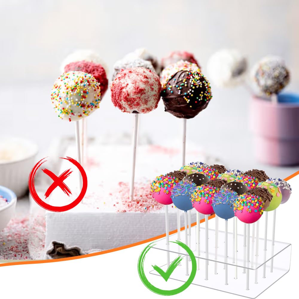 Lot De 100 Supports à Sucettes En Acrylique Transparent à 21 Trous