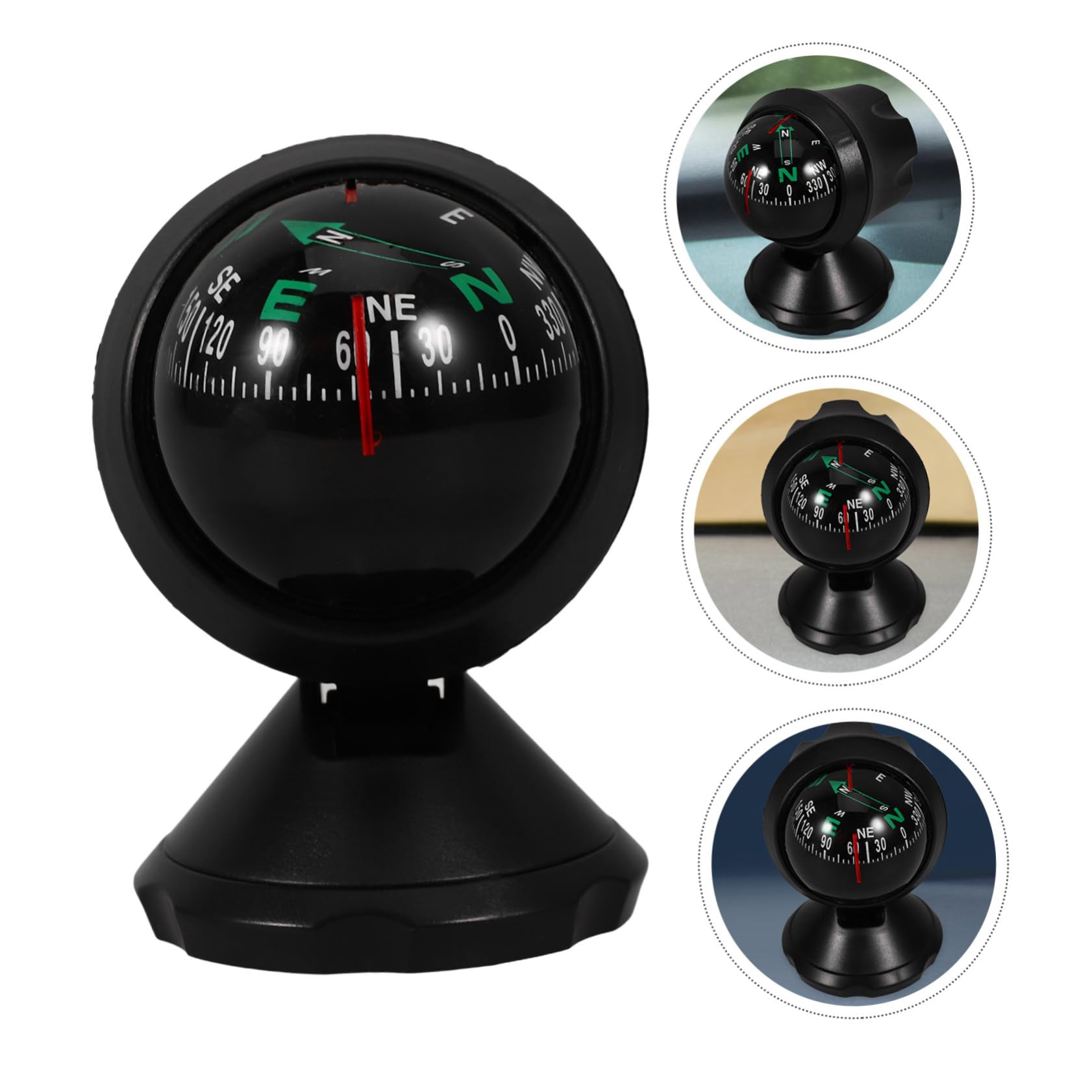 Anneome Vehicle Compass Car Compass Auto Mini Adhesive for Dashboard Navigation