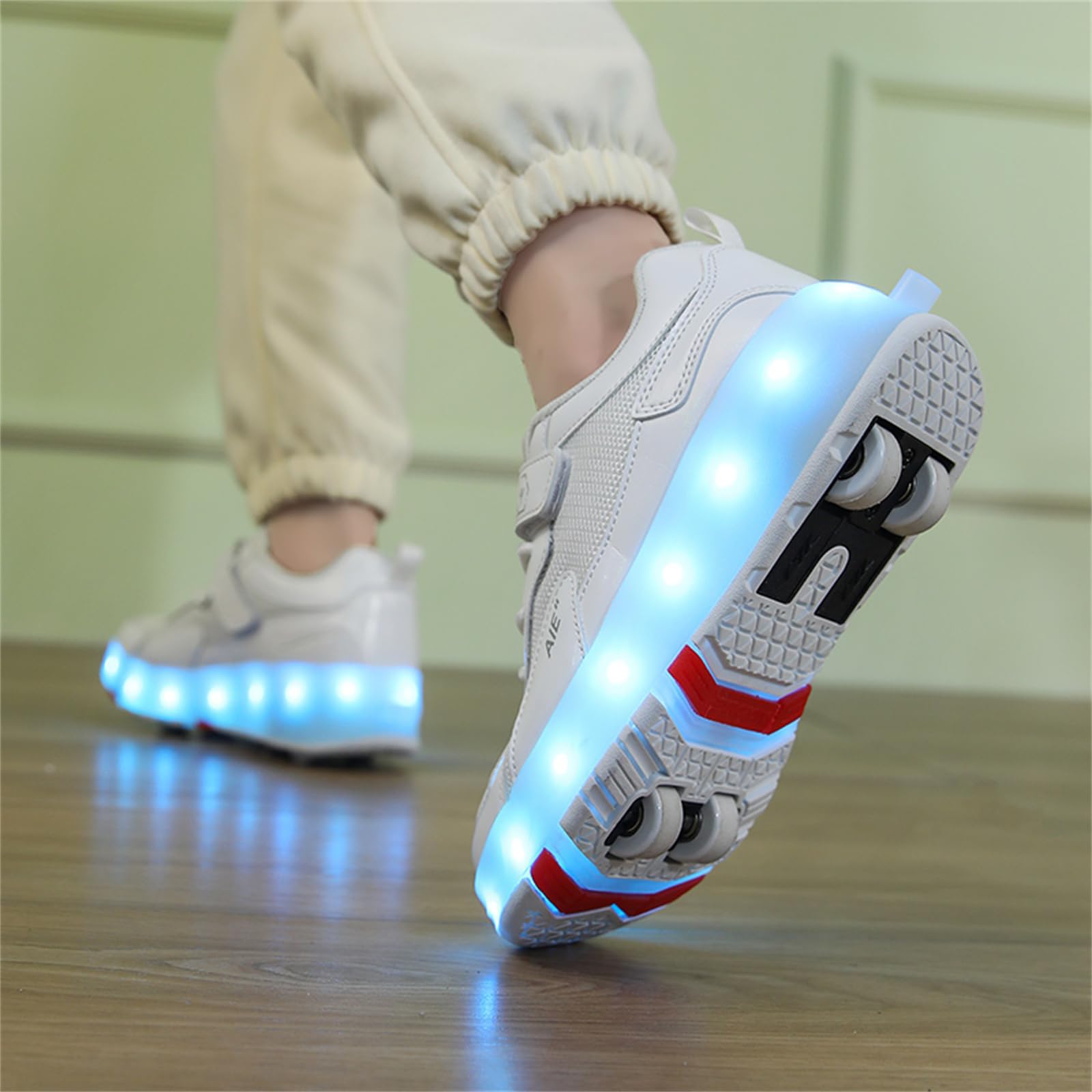 Mateju Scarpe con Rotelle Bambino Bambina Sportive Scarpe da Skateboard, Rotelle a Scomparsa Skateboard Sneakers Scarpe da Ginnastica da Pattini per Adulto Donna Uomo 29-43 EU