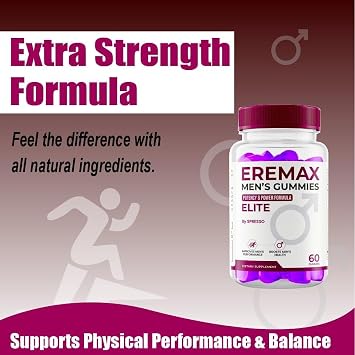 (3 Pack) Eremax Gummies, Official Eremax Supplements with Premium Ingredients for Maximum Strength & Overall Wellness, All Natural Advanced Formula Support Gummys for Reviews (180 Gummies)
