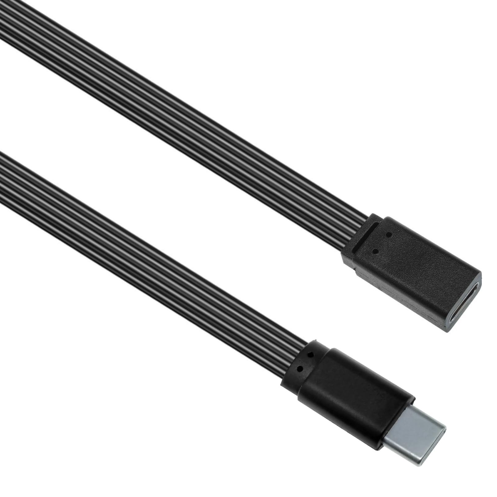 Fentency 10/20/30/50/100cm Type C to Type C Charging Data Cable 480Mbps USB C Male to Female Data Transfer Extension Flat Wire