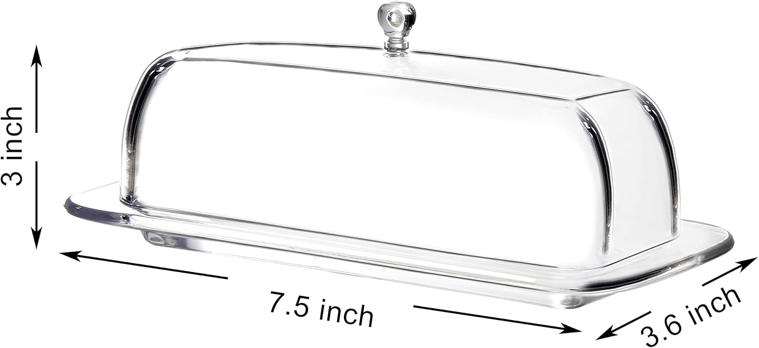 Plastic Butter Keeper, Reusable Clear Butter Dish, Butter Container