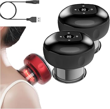 Levide Cupping,Smart Cupping Therapy Massager,5-in-1 Adjustable 12 Levels Smart Cupping Gua Sha Massager,Cups Therapy Scraping Tool,Relieves Neck Shoulder Back Aches,Enhance Blood Circulation Set A