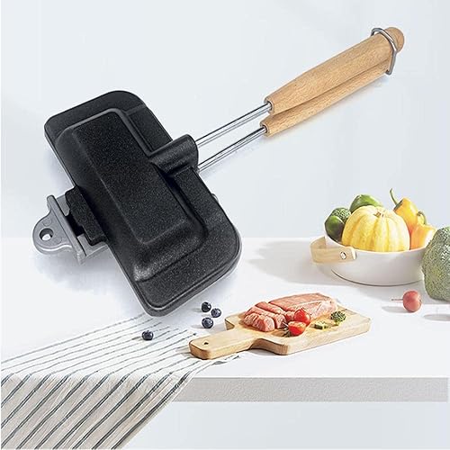 Miniatura 2 de RMHXCC Sartén para hornear sándwich de doble cara sartén de doble cara bandeja extraíble para hornear sándwich de cocina de doble cara sartén para