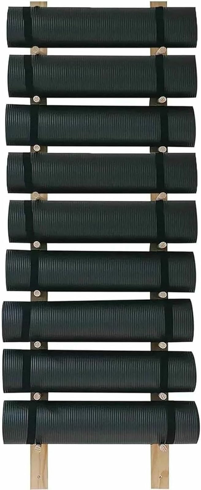 Tapis de yoga support mural multifonctionnel en bois pour salle de sport