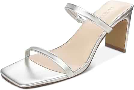 中尾 Amazon.com: UMECOOL Women's Silver Square Toe Two Strap