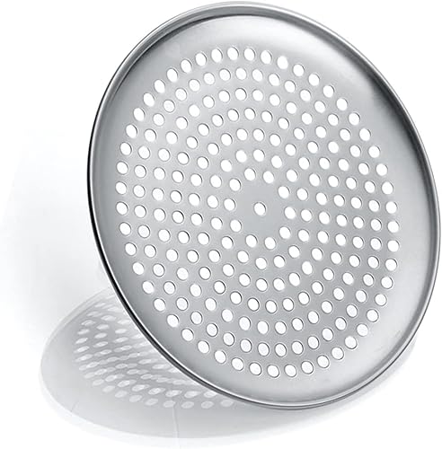 Miniatura 2 de Sartenes de pizza de acero inoxidable con agujeros,Bandeja de pizza,Placa de pizza redonda antiadherente,Bandeja para hornear Herramientas de pizza