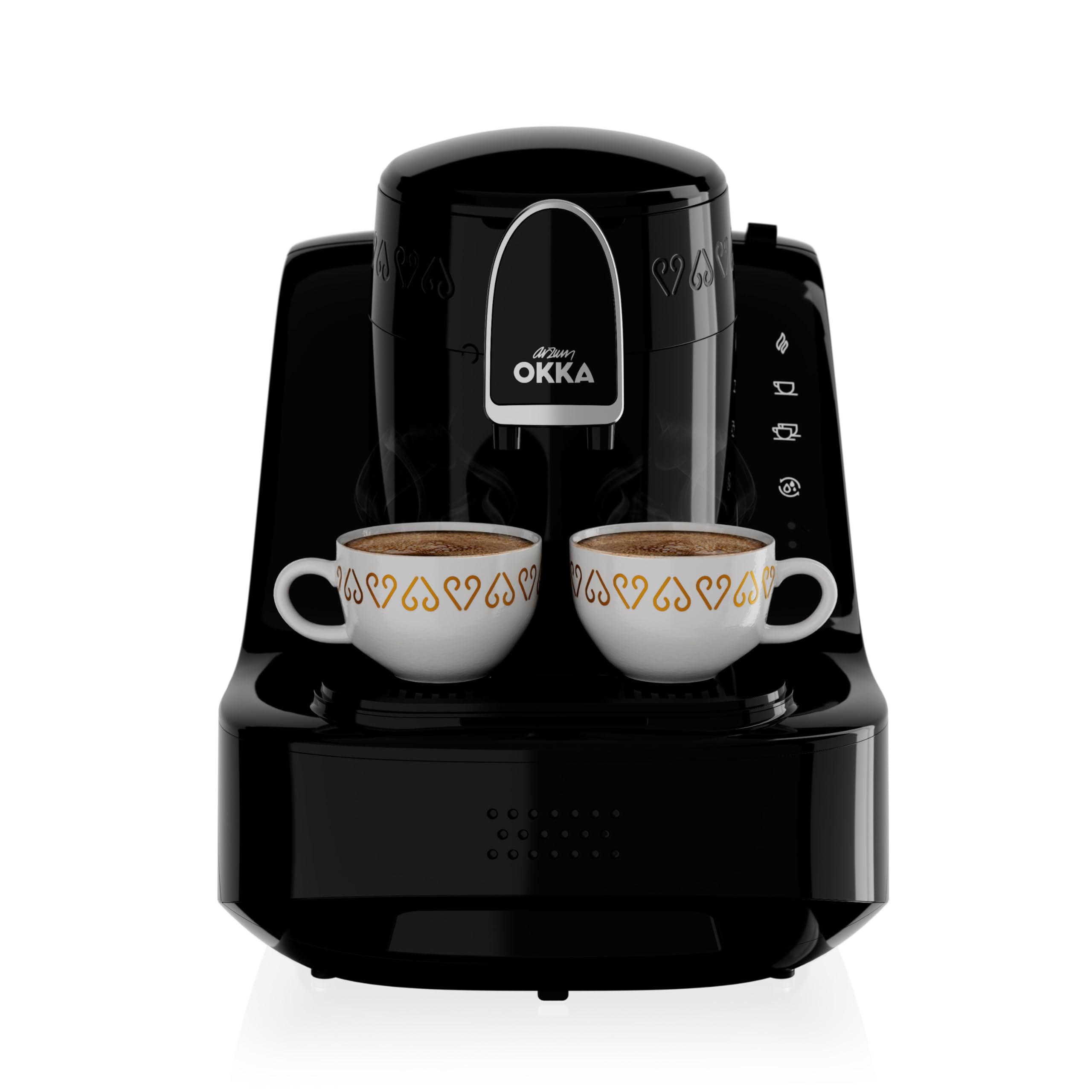 Arzum Okka Elite Türkische Kaffeemaschine, Kahve Makinesi Mit 710W Leistung, Abnehmbarem Wassertank, Ghost Touch Panel Und Langsam-Brüh-Funktion Für 2 Tassen
