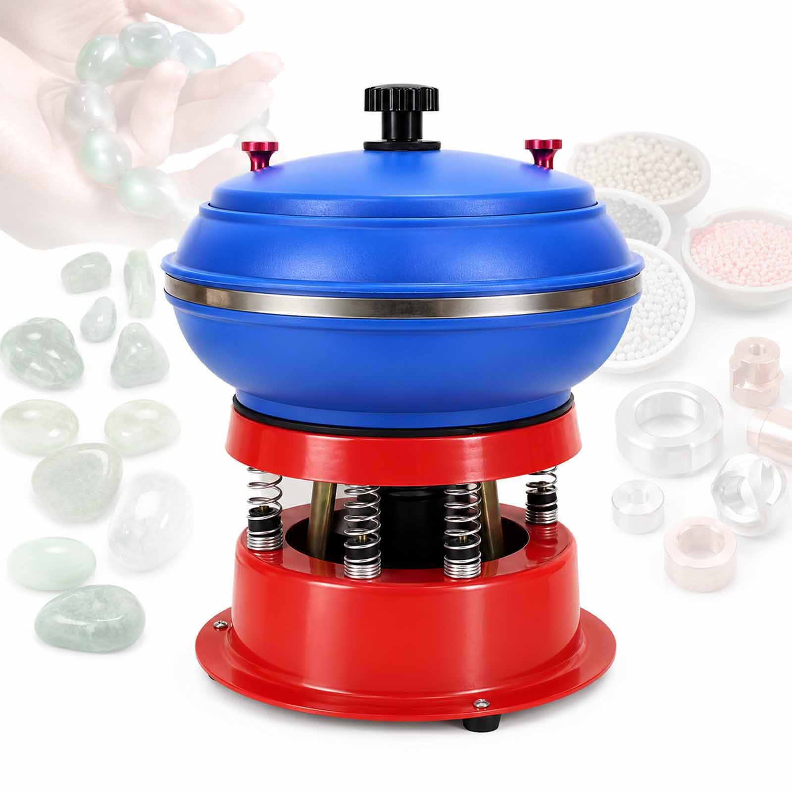 Gcyxuc Electric Vibrating Bowl, Vibratory Rock Polishing Machine, 8In Vibratory Tumbler Polisher, High-Efficiency Motor, Strong Load Capacity For Burrs, Stains, Jade Jewelry And Workpiece Polishing