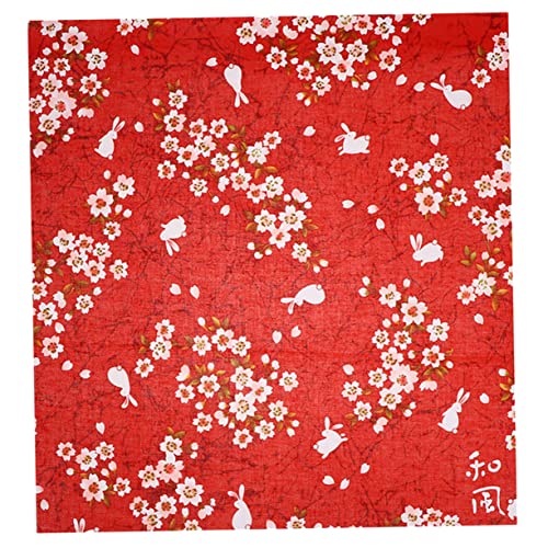 QUMIIRITY 和風便当包み 桜柄うさぎプリント ランチボックス用 お弁当包み 薄手で多機能 ピクニックや贈り物に適した風風呂敷
