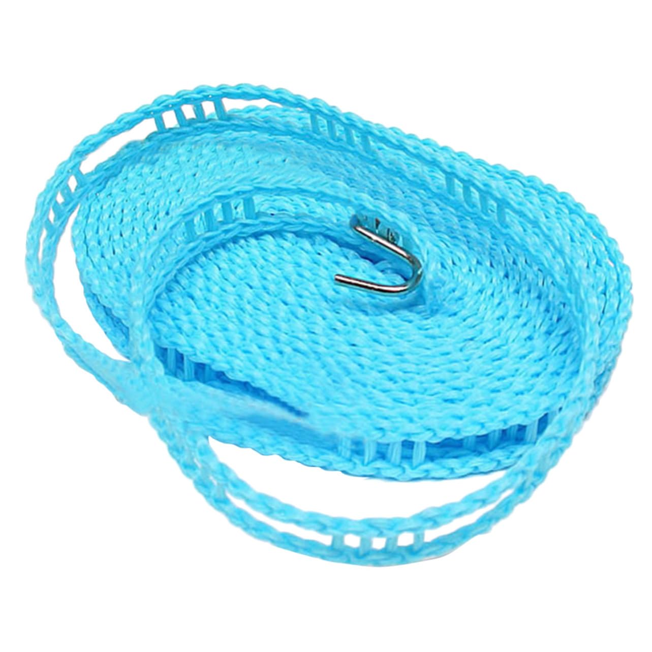 Ciieeo Adjustable Windproof Clothesline Rope for Outdoor Drying Nylon with Hooks for Camping Balcony and Travel Random Color Random Color