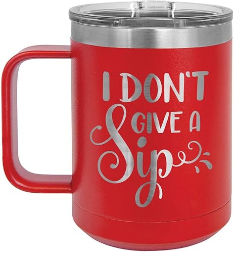 Miniatura 9 de I DON'T GIVE A SIP Teal Taza de café de 15 oz con tapa deslizante  Taza de café de viaje aislada  Ideas de regalos de cumpleaños o Navidad de