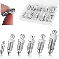 VKQTS 36PCS Brake Bleeder Screw Kit - SAE & Metric Speed Bleeders Assortment with Case, Replaces H9403-6 H9410-6 H9406-6 & More