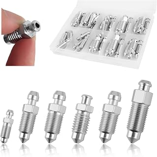 VKQTS 36PCS Brake Bleeder Screw Kit - SAE & Metric Speed Bleeders Assortment with Case, Replaces H9403-6 H9410-6 H9406-6 & More