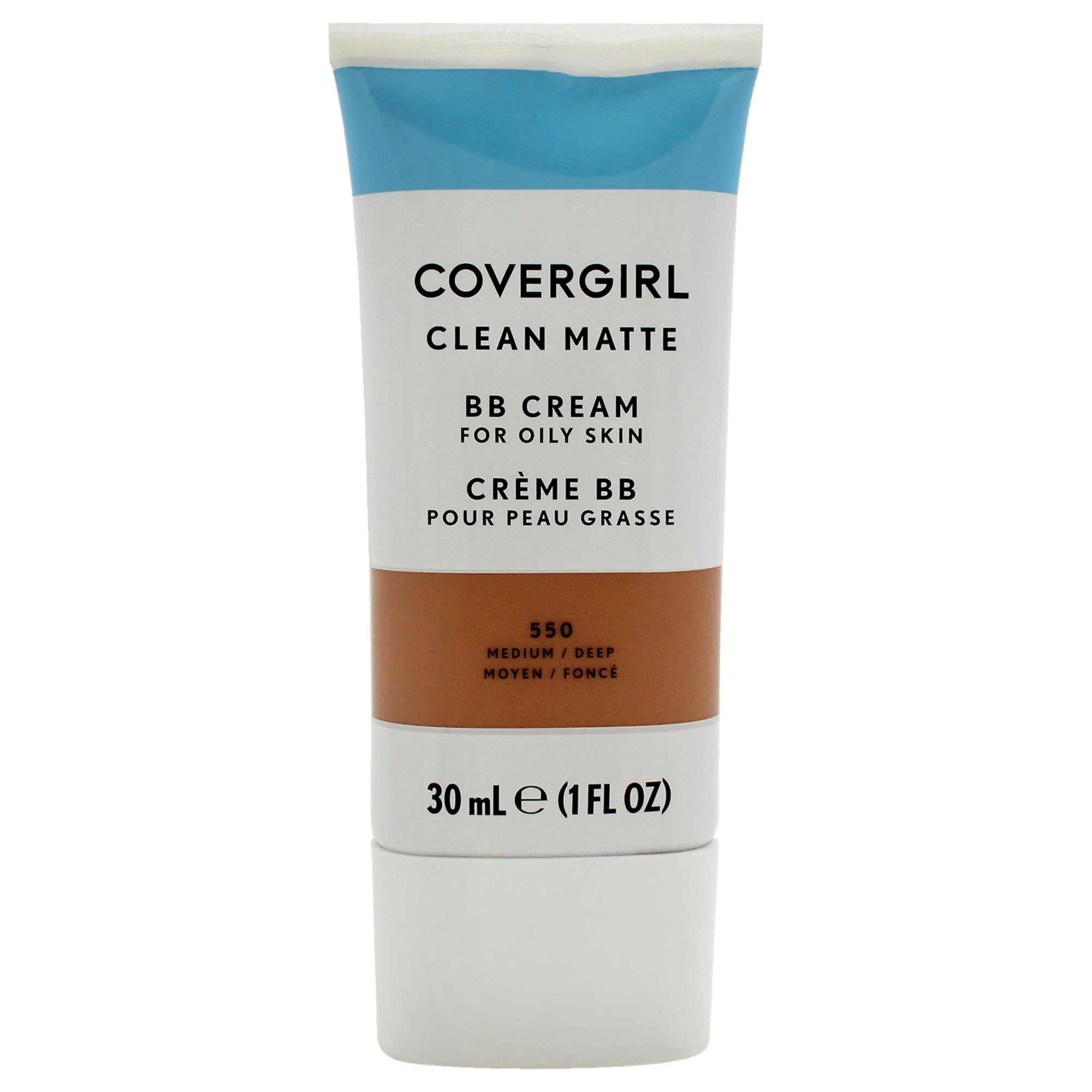 COVERGIRL Clean Matte BB Cream Medium/Deep 550 For Oily Skin, (packaging may vary) - 1 Fl Oz (1 Count)