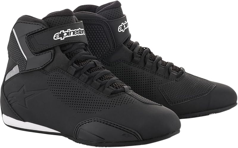 Alpinestars 25156181095 Sektor - Zapato de moto con ventilación para hombre, color negro, 9,5