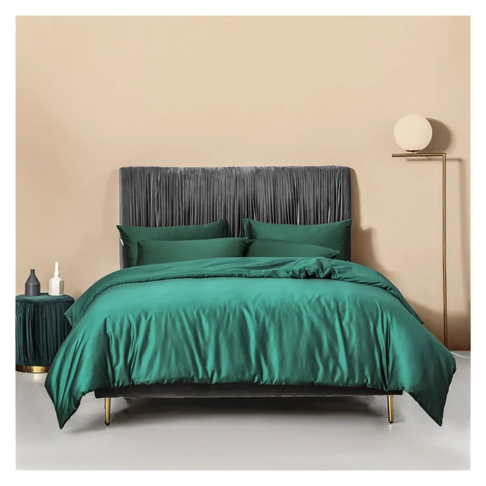 Casa Platino Lenzuola Matrimoniali 100% Cotone Egiziano 1000 Fili – Set 6 Pezzi Rasatello Con Tasca Profonda 38cm - copertina