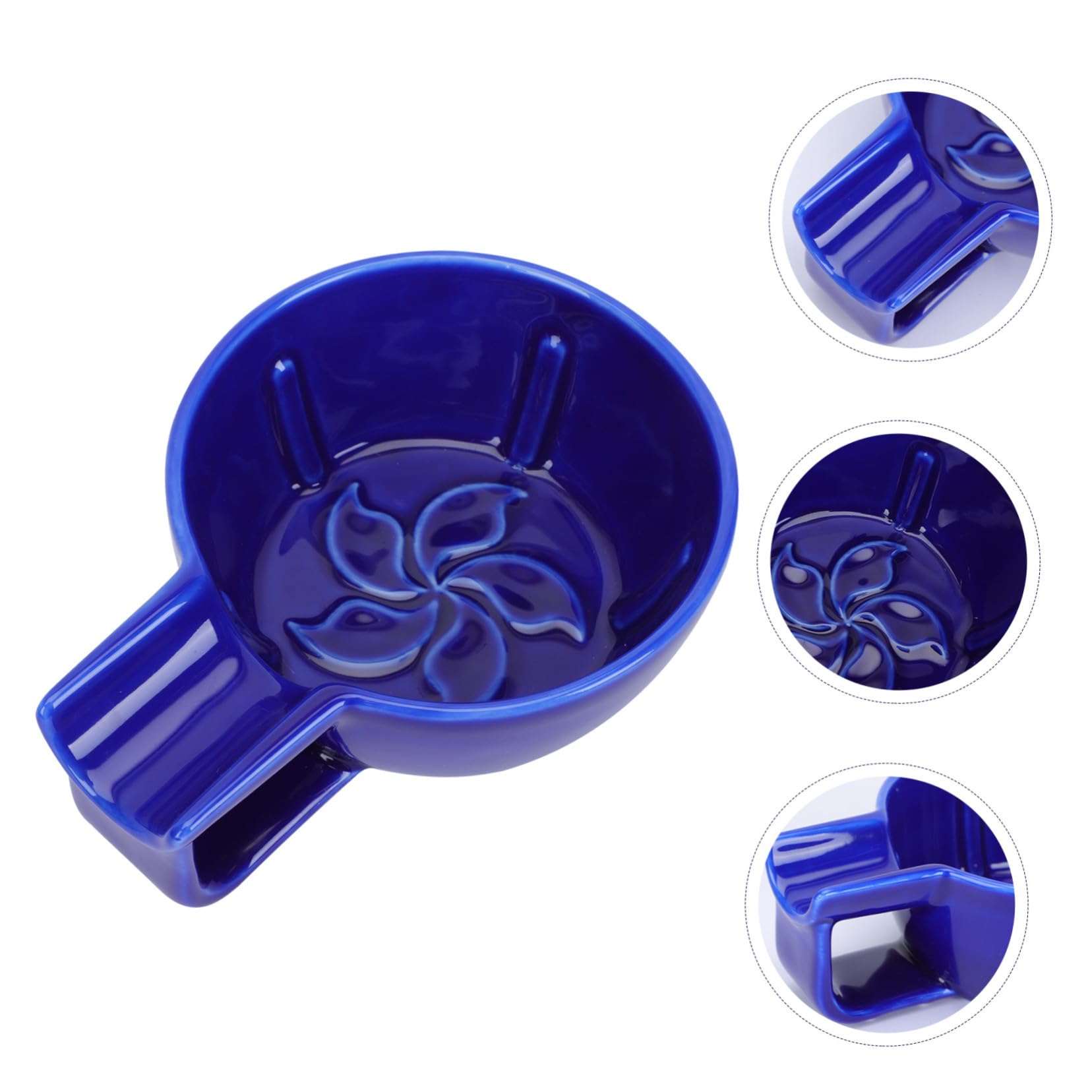 Bol à Raser Céramique Bleu, Grand Format, pour Mousse Homme
