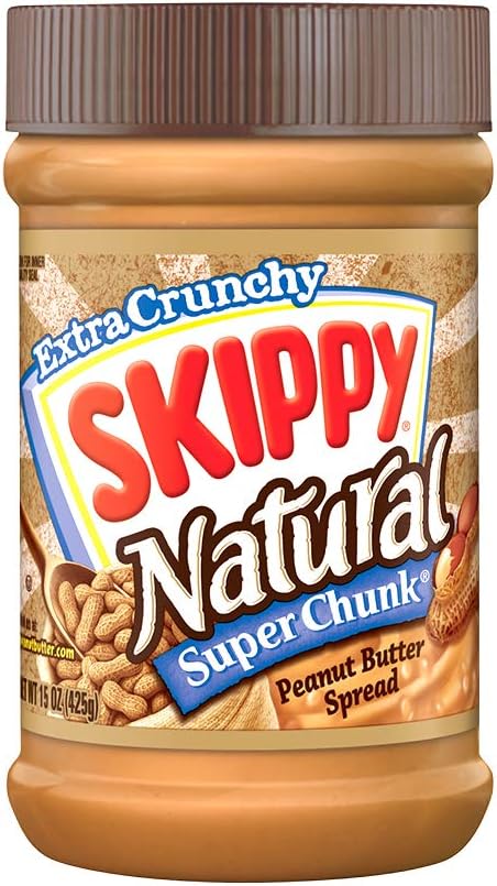 Natural Peanut Butter, Super Chunky, 15 oz