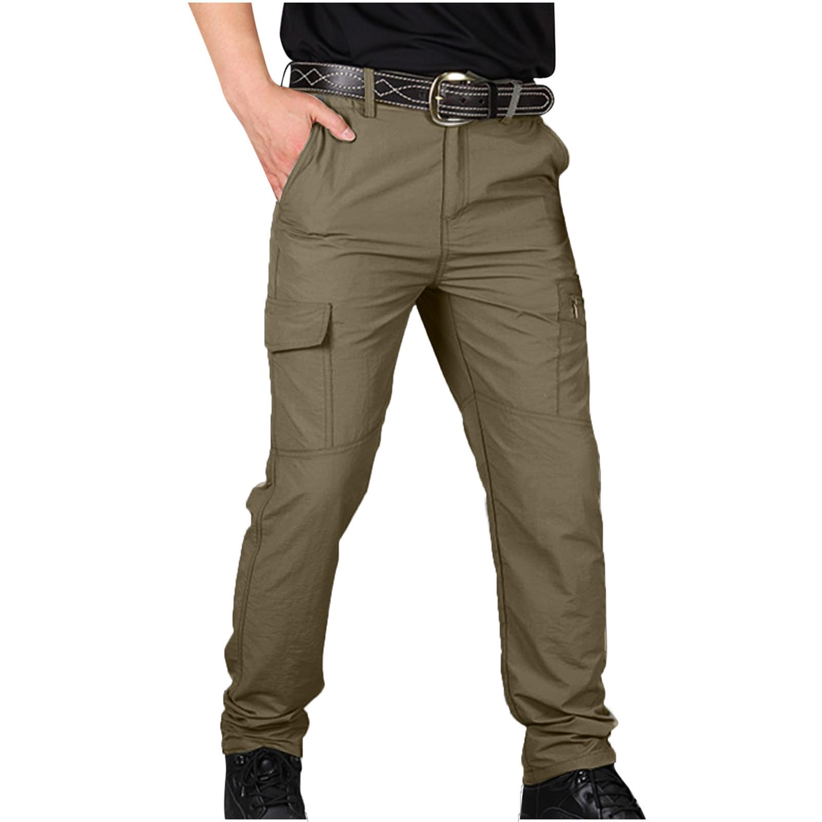 Mens Outdoor Cargo Hiking Pants Lightweight Waterproof Quick Dry Tactical Pants Casual Work Pants Joggers Trousers