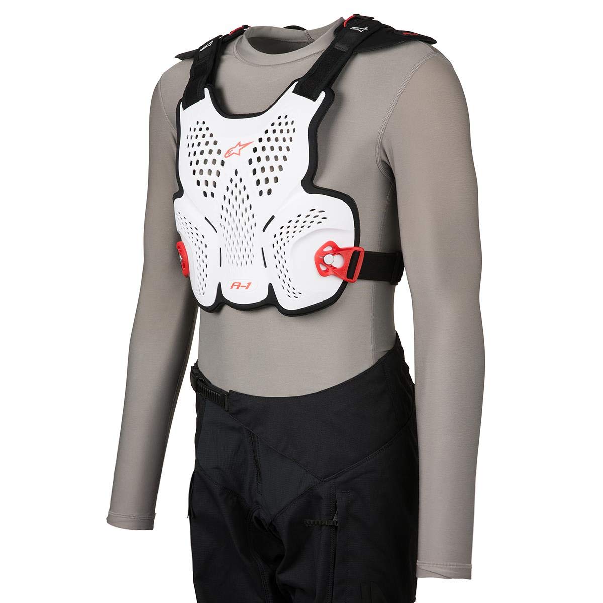 Alpinestars Brustpanzer A-1 Weiß/Schwarz/Rot
