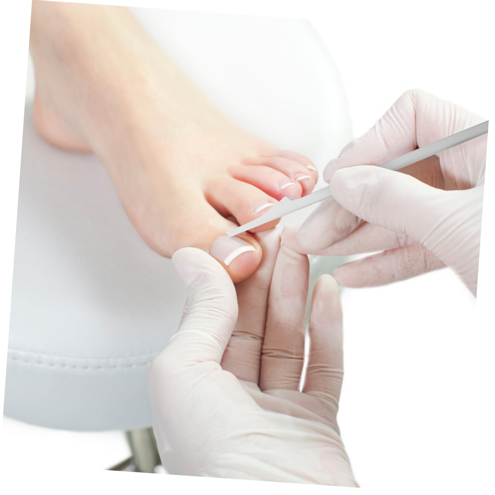 Set di 7 Pezzi per Pedicure in Acciaio Inox, Argento | Acciaio Alto Manganese e Pu, Uso Familiare e Professionale, Rimozione Calli e Pelle Secca