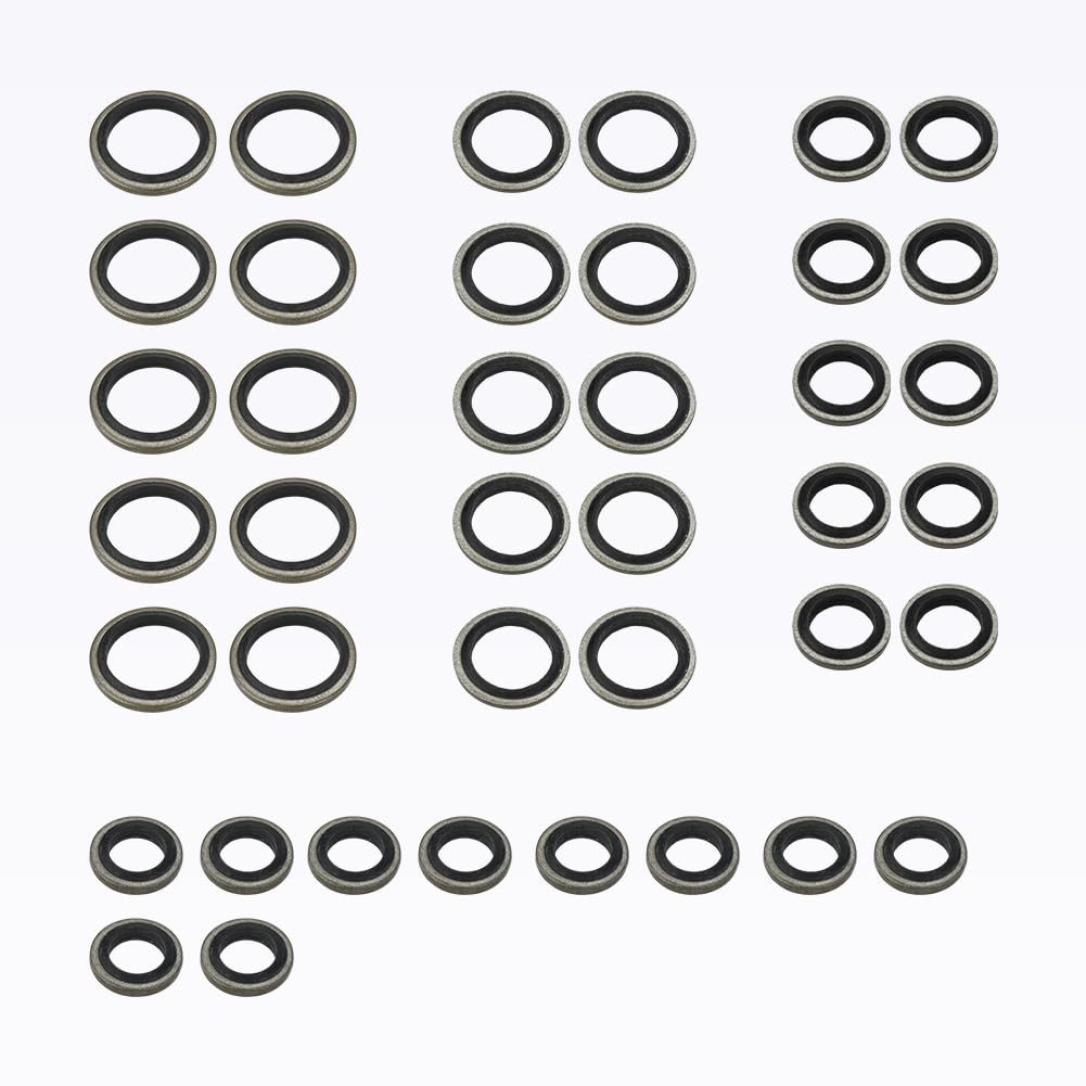 3918188 40PCS Fuel Sealing Washers(8mm 10mm 12mm 14mm)