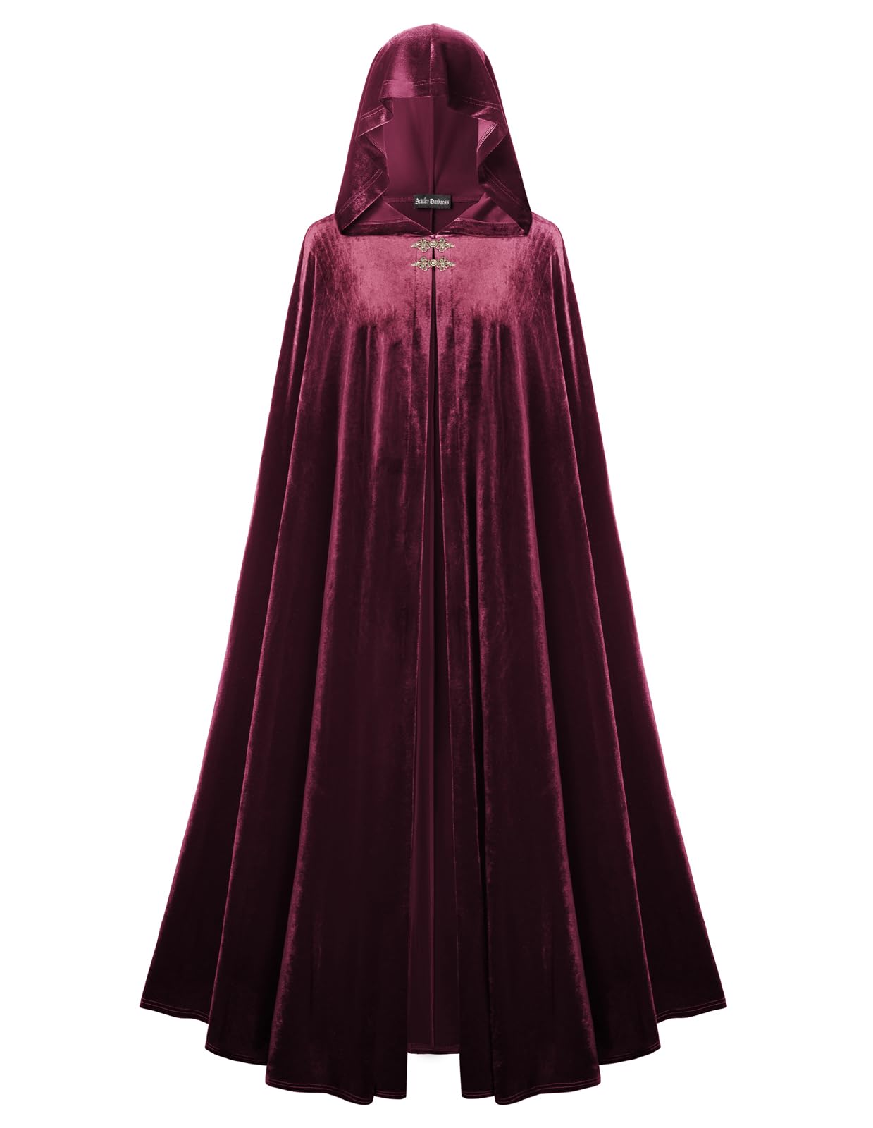Scarlet darkness Women Renaissance Hooded Coat Maxi Velvet Mid Choice Coat Coat