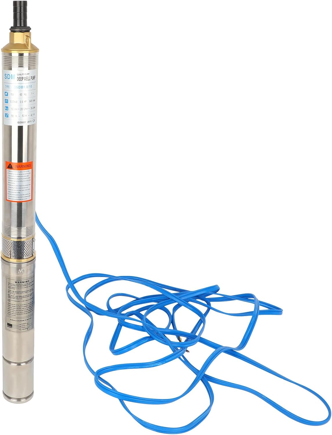SCITOO 3.6m³/h 1/2Hp 110V/60Hz 370w Deep Well Pump Submersible Water Pump