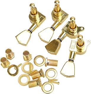 ciciTree 2R2L Gold Guitar Tuning Pegs Keys Tuners Machine Heads Locked String Compatible for Ibanez LP SG Style Electric Guitar