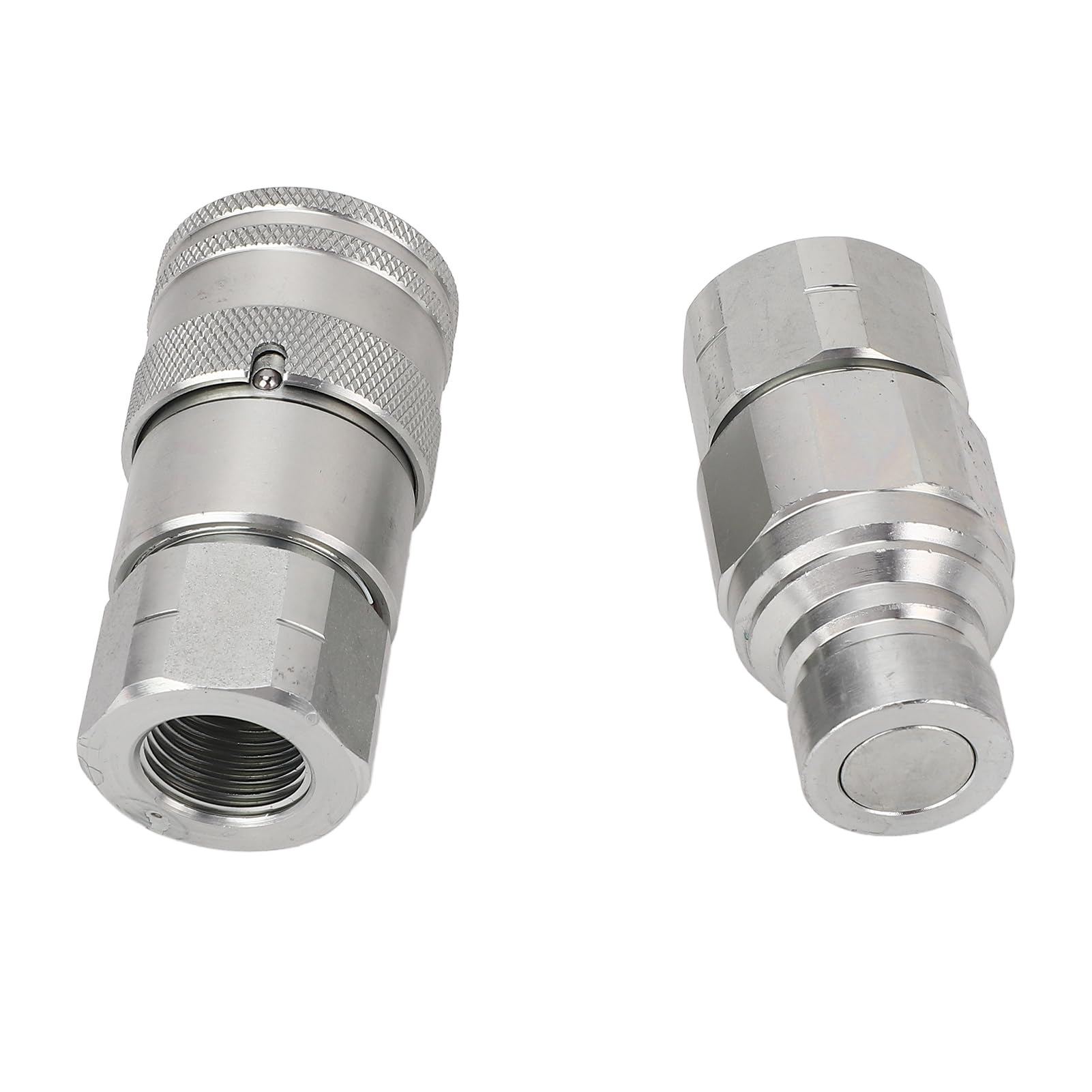 FILFEEL Lot de 2 Raccords Hydrauliques avec Raccords Rapides à Face Plate /2 NPT pour Chargeuses Compactes – Coupleurs Haute Pression en Acier au Carbone évalués à 5076 PSI et 23 GPM