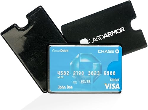 Miniatura 8 de Soporte para tarjetas de crédito, 6 fundas de bloqueo RFID de primera calidad con parte frontal transparente para una fácil visión, evita robos de