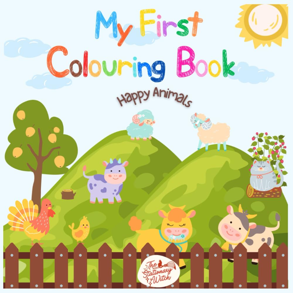 Happy Animals Colouring Book: To Inspire Creativity and Early Learning (Ages 1–8) (My First Colouring Book)