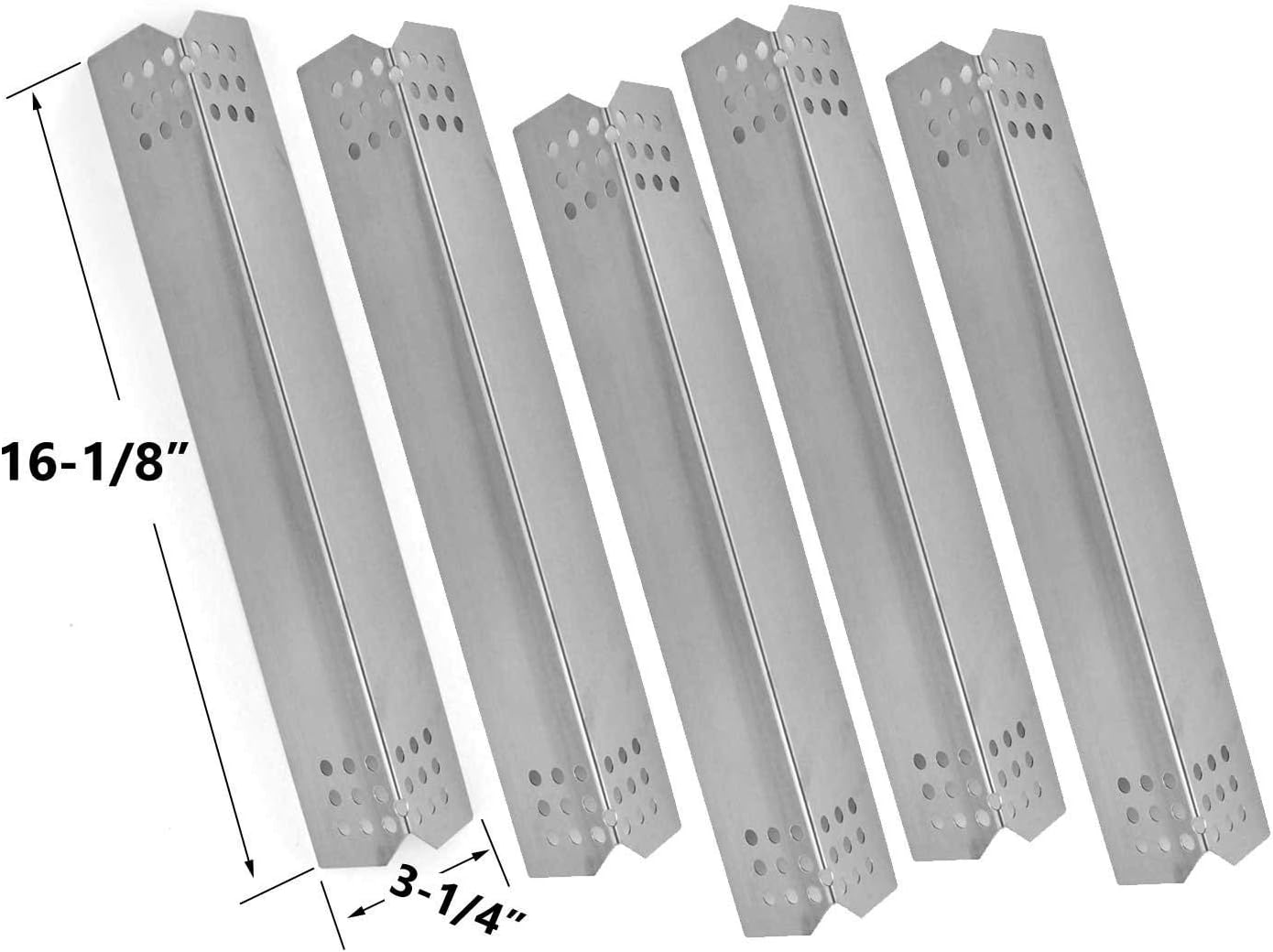 Replacement Heat Plate for Kitchen Aid 720-0336D & Nexgrill 720-0336B, 720-0336C, 720-0336D, 720-0709, 720-0709B, 720-0709C,720-0720 Gas Models (5-Pack)