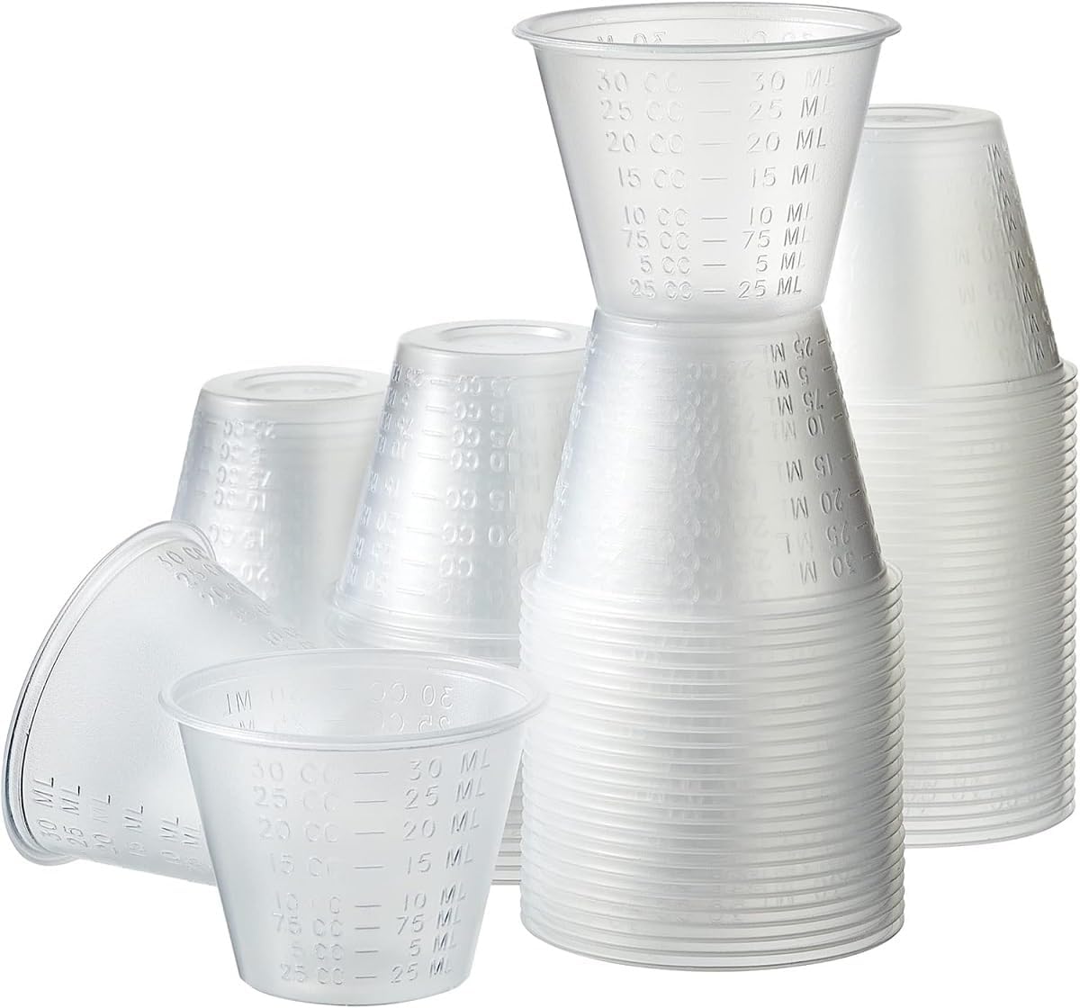 Amazon.com: Disposable Bulk Plastic Graduated Measuring Medicine Cups ...