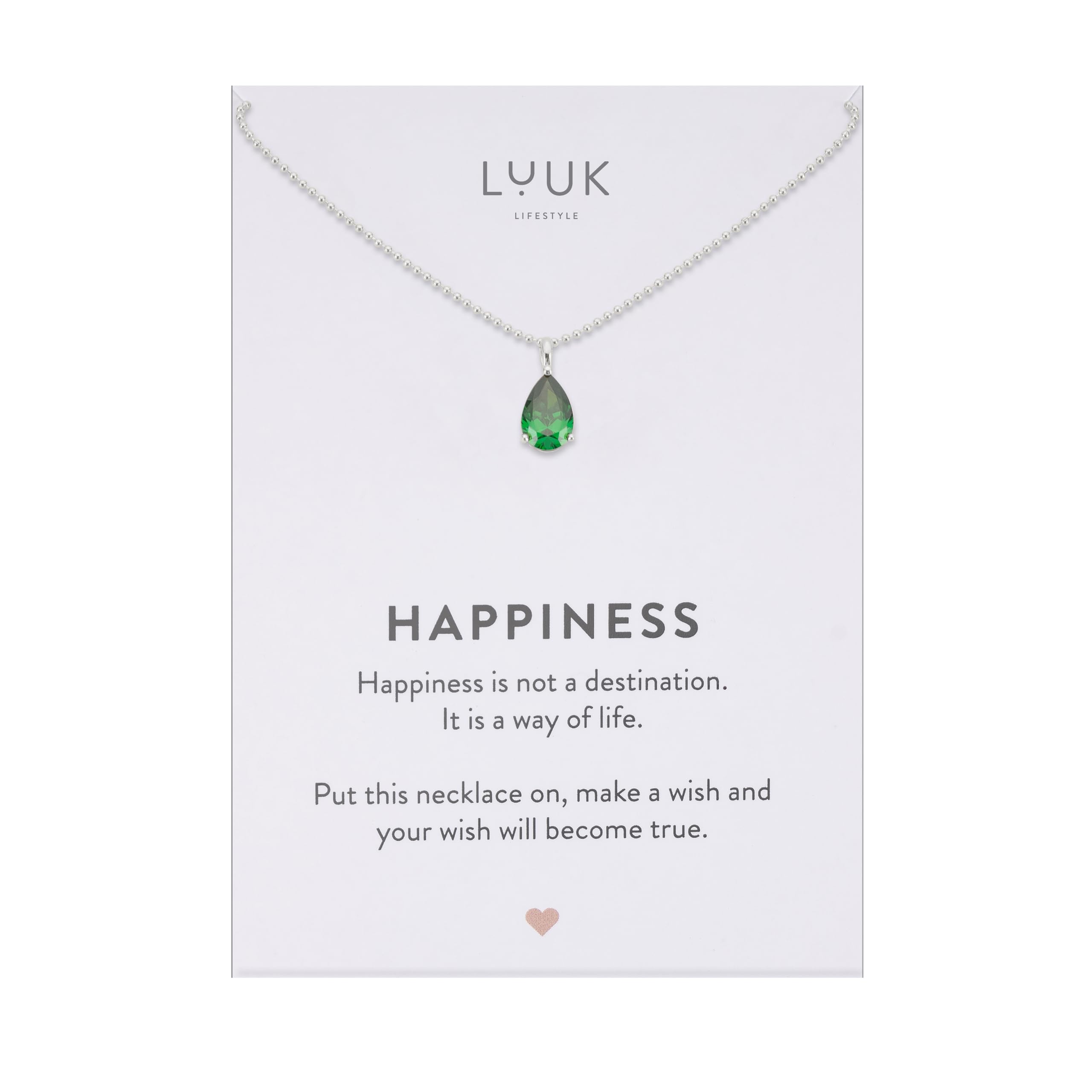 LUUK LIFESTYLE Collana in argento sterling delicata con pendente basico in cristallo solitario, pietra di zircone, idea regalo per donna, collana con pietra del mese
