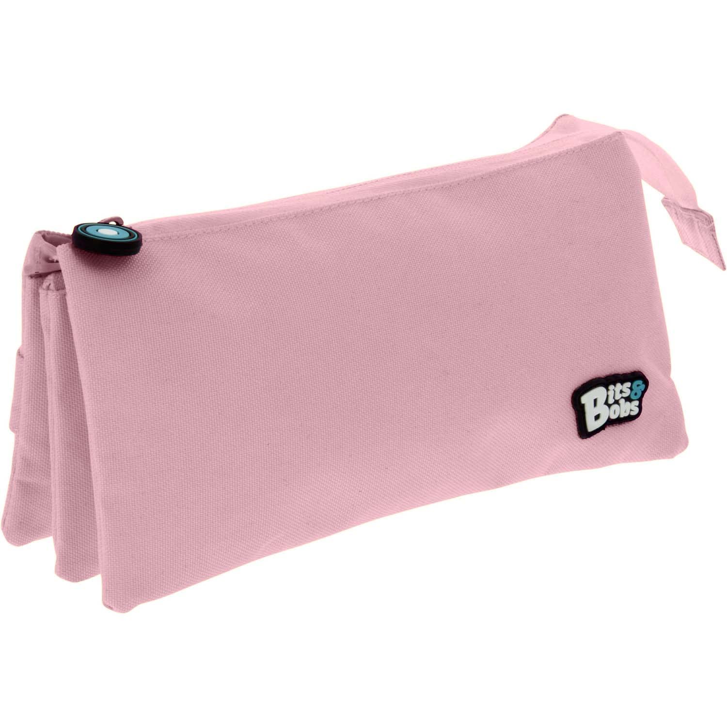 Grafoplás | Triple School Case, Light Pink, 23.5 x 12 x 14 cm, Bits & Bobs, Soft Colours, Soft Pink, 23,5x12x14cm, School