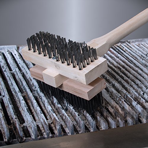 Carlisle FoodService Products Stainless Steel Double Broiler King Grill Brush with Handle, 48 Inches, (Pack of 2) by Carlisle FoodService Products - Image 5