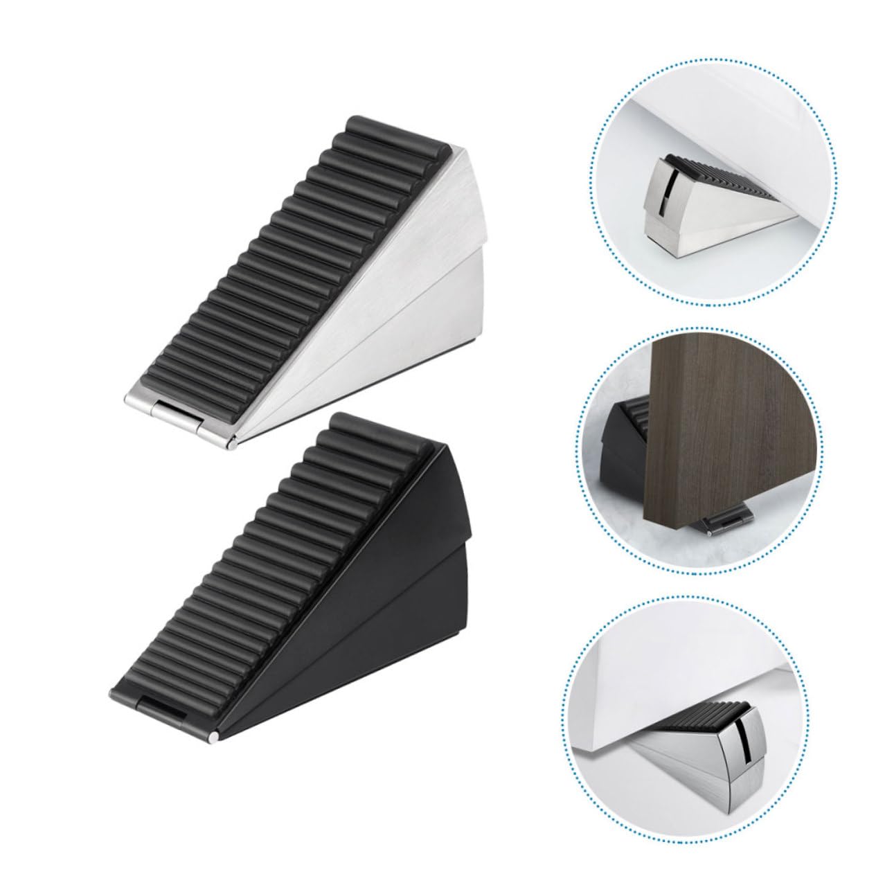 Holibanna 2stücke Türstopper Mit Feder Tragbarer Alarm-türstopper Türblockalarm Für Unterseite Der Tür Sicherheits-türstopper Für Außenbereich Gartentürstopper-keil Türzugstopper